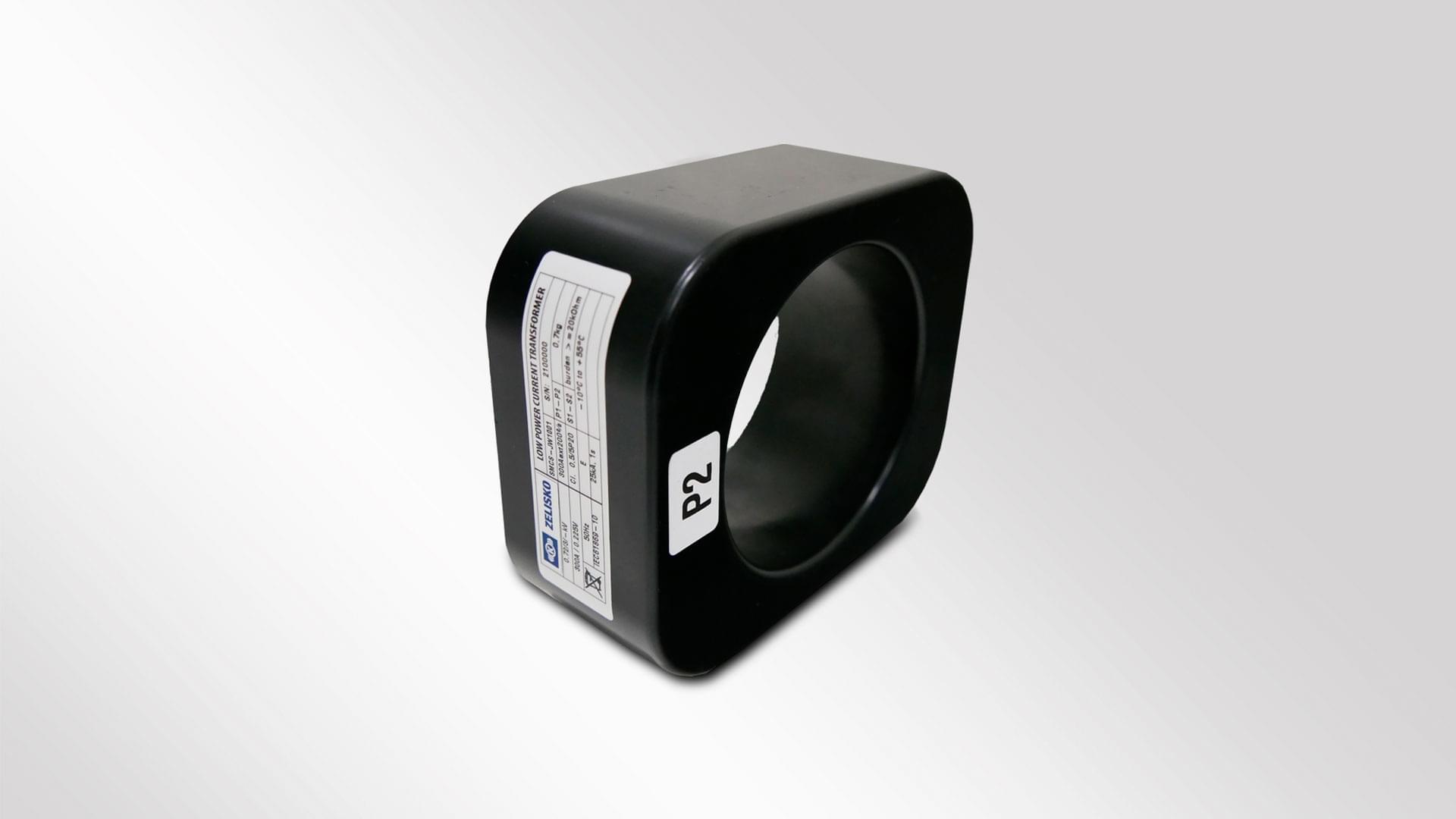 A compact cube-shaped current sensor designed for current measurement in medium, low and high voltage switchgears